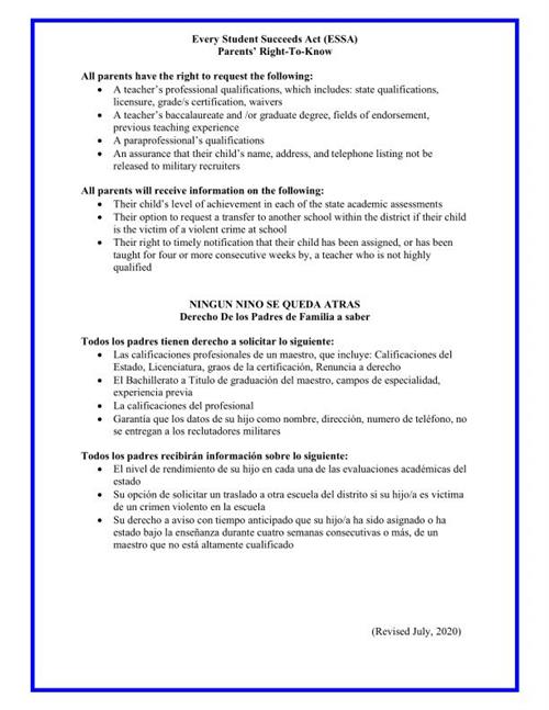 Every Student Succeeds Act (ESSA